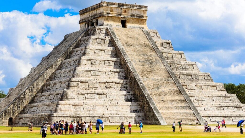 Tourists in Chichen Itza